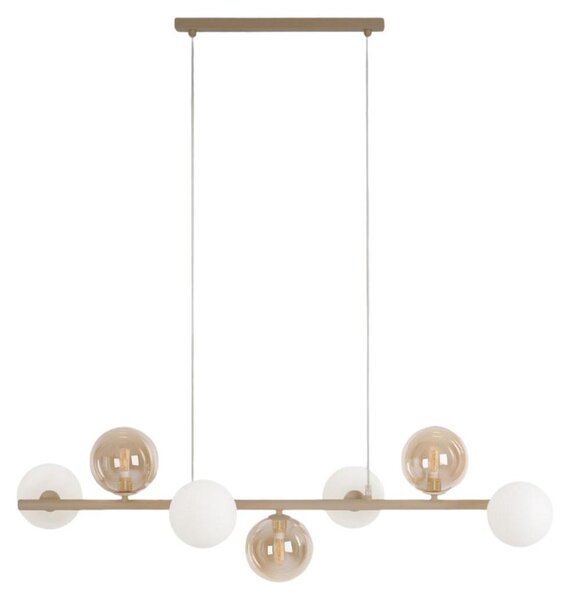 Lampada a sospensione LEMO beige 7xG9x15W in metallo, dimensioni: 100x91x28 cm, IP20, Kaja