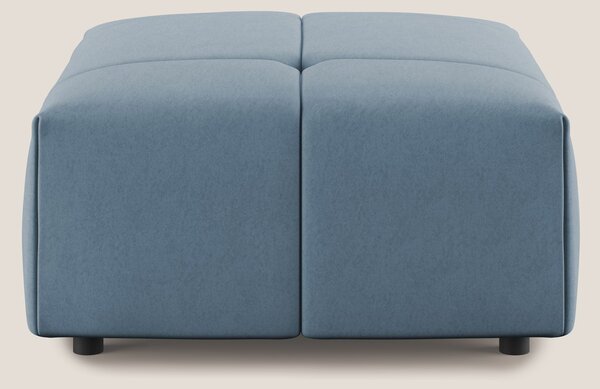 Giotto pouf in morbida microfibra effetto velluto impermeabile idrorep