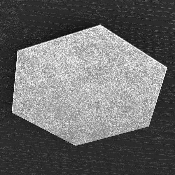 Plafoniera Moderna Decorativa Hexagon Metallo Foglia Argento