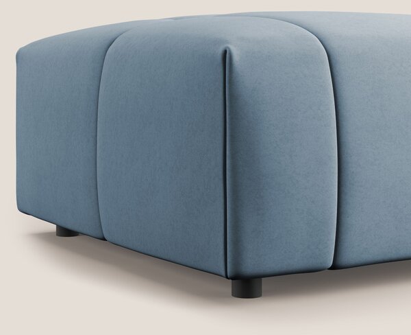 Giotto pouf in morbida microfibra effetto velluto impermeabile idrorep