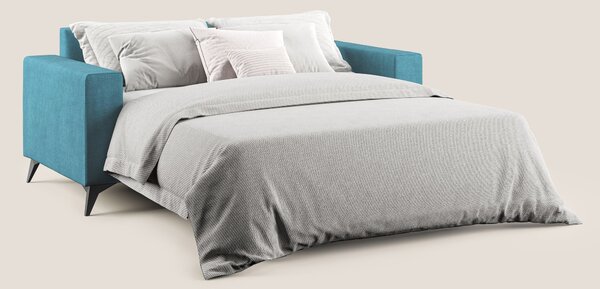 Pegaso divano letto con poggiatesta reclinabili e rivestimento T02 azz
