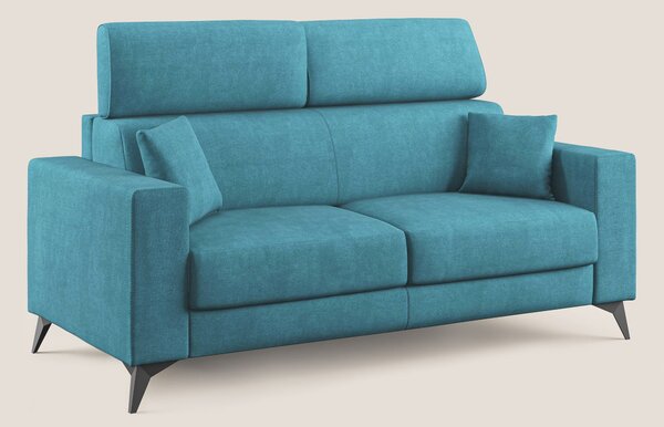 Pegaso divano letto con poggiatesta reclinabili e rivestimento T02 azz