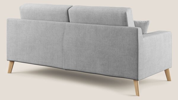 Danish divano moderno in tessuto morbido impermeabile T02 grigio chiar