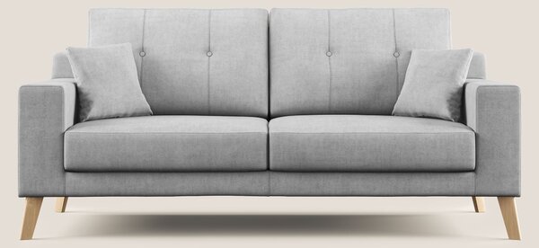 Danish divano moderno in tessuto morbido impermeabile T02 grigio chiar