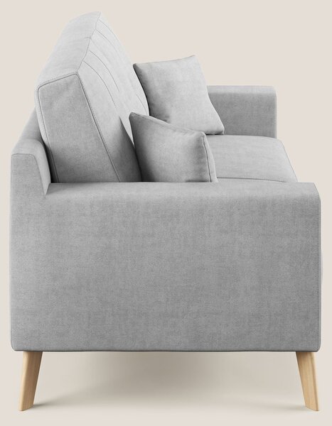 Danish divano moderno in tessuto morbido impermeabile T02 grigio chiar