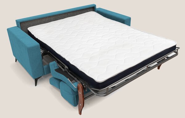 Pegaso divano letto con poggiatesta reclinabili e rivestimento T02 azz