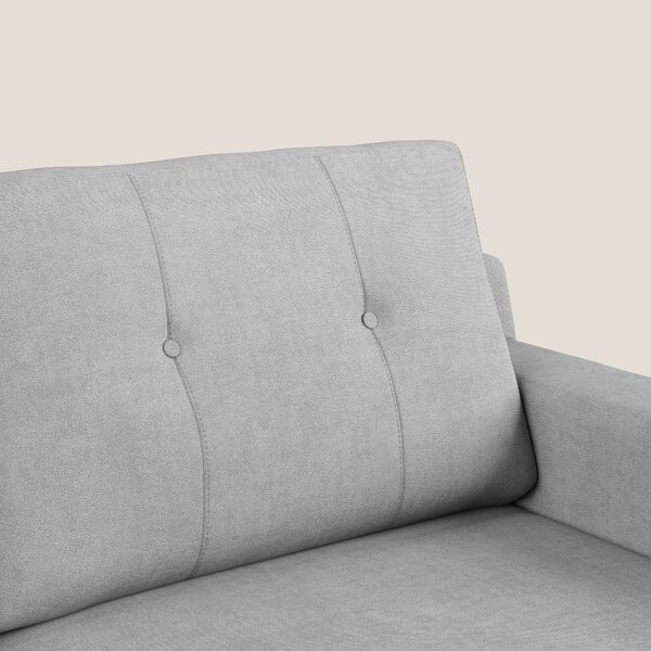 Danish divano moderno in tessuto morbido impermeabile T02 grigio chiar