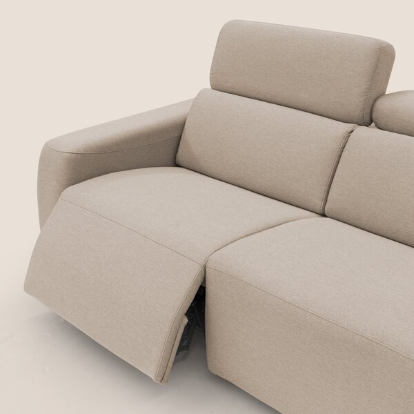 Poseidon divano letto + relax elettrico in tessuto smacchiabile imperm