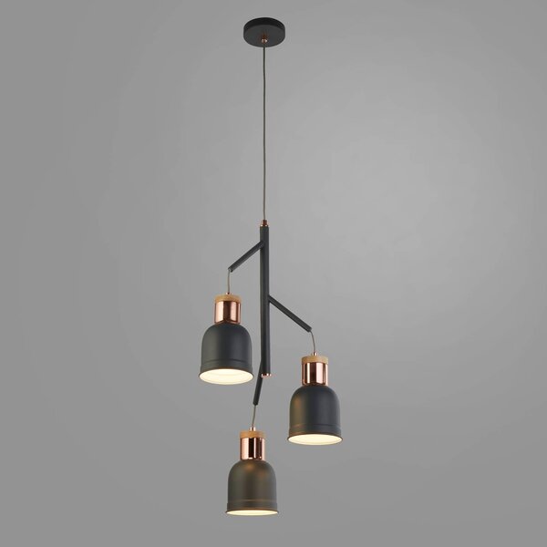 Searchlight Lampada a sospensione Barham, dimmerabile, Alluminio / Grigio / Zincato, Soggiorno / Sala da pranzo, Metallo, Moderno, Lampada a sospensione