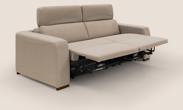 Poseidon divano letto + relax elettrico in tessuto smacchiabile imperm