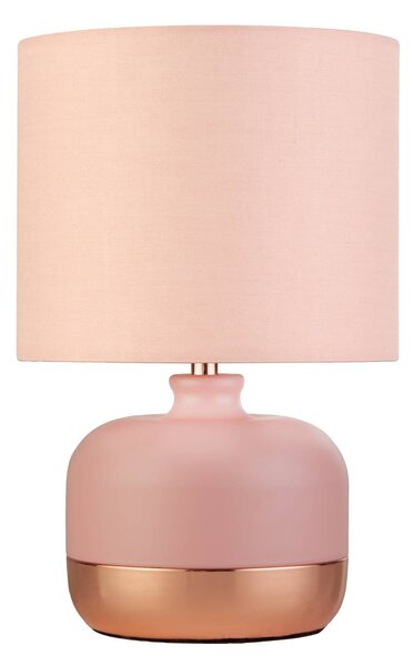 Searchlight Lampada da tavolo Tamsin, Violetto / Fucsia / Rosa, Soggiorno / Sala da pranzo, Tessuto / Stoffa / Seta, Moderno, Lampada da tavolo