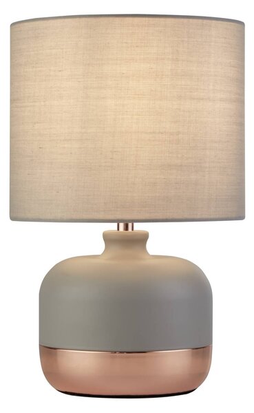 Searchlight Lampada da tavolo Tamsin, Alluminio / Grigio / Zincato, Soggiorno / Sala da pranzo, Tessuto / Stoffa / Seta, Moderno, Lampada da tavolo