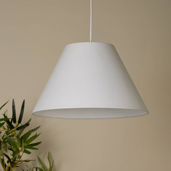 Searchlight Lampada a sospensione Lyta, dimmerabile, Bianco / Opale, Soggiorno / Sala da pranzo, Tessuto / Stoffa / Seta, Scandinavo, Lampada a sospensione