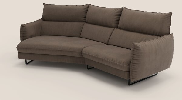 Monamour divano moderno angolare con opzione relax elettrico in microf