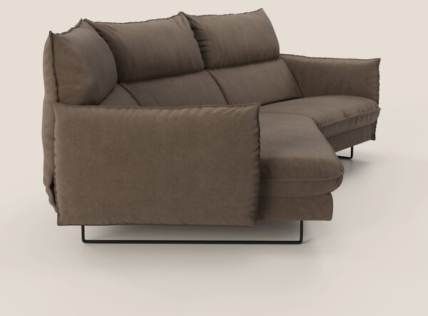 Monamour divano moderno angolare con opzione relax elettrico in microf