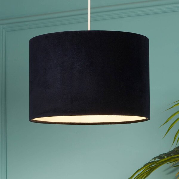 Searchlight Lampada a sospensione Mersana, dimmerabile, Blu, Soggiorno / Sala da pranzo, Tessuto / Stoffa / Seta, Scandinavo, Lampada a sospensione