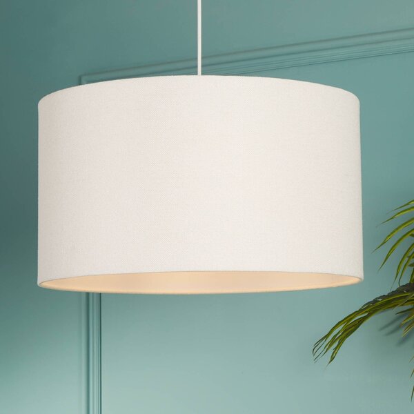 Searchlight Lampada a sospensione Rayna, dimmerabile, Crema / Ambra, Soggiorno / Sala da pranzo, Tessuto / Stoffa / Seta, Scandinavo, Lampada a sospensione