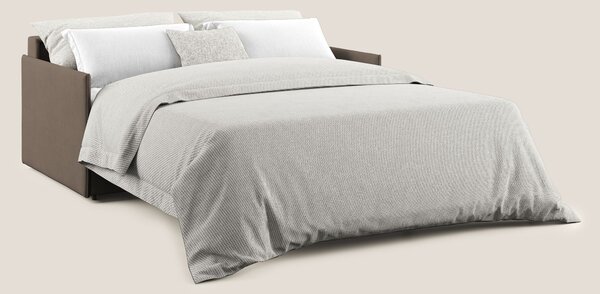 Evans Divano letto in morbido tessuto impermeabile T02 marrone