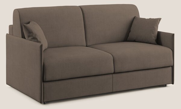 Evans Divano letto in morbido tessuto impermeabile T02 marrone