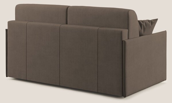 Evans Divano letto in morbido tessuto impermeabile T02 marrone