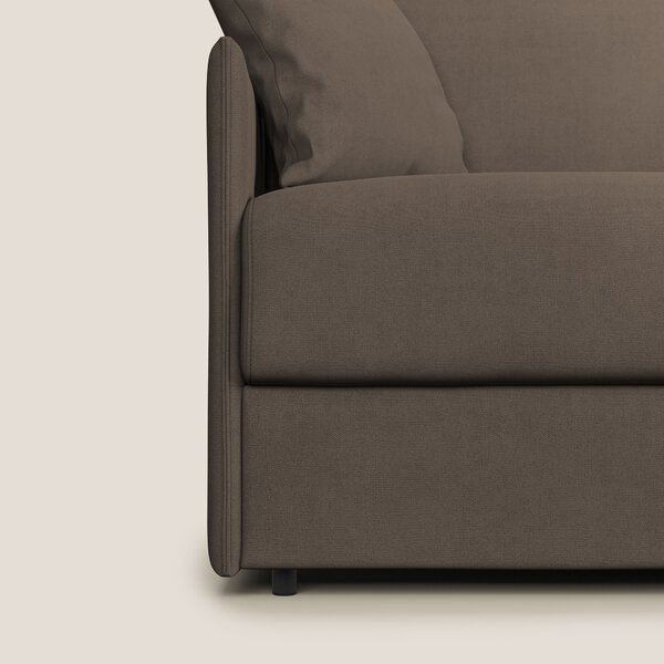Evans Divano letto in morbido tessuto impermeabile T02 marrone