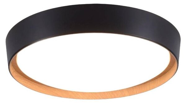 Plafoniera LED, dimmerabile, nera, D 40 cm