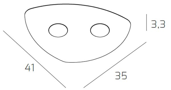 Plafoniera Moderna Shape Metallo Sabbia 2 Luci Gx53