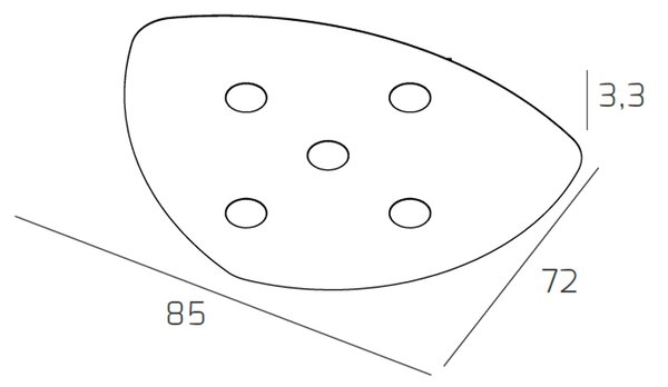 Plafoniera Moderna Shape Metallo Bianco 5 Luci Gx53