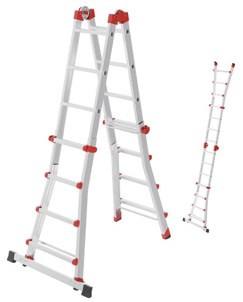 Scala telescopica multifunzionale Hailo M80 4x4 pioli