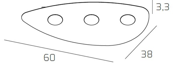 Plafoniera Moderna Shape Metallo Grigio 3 Luci Gx53