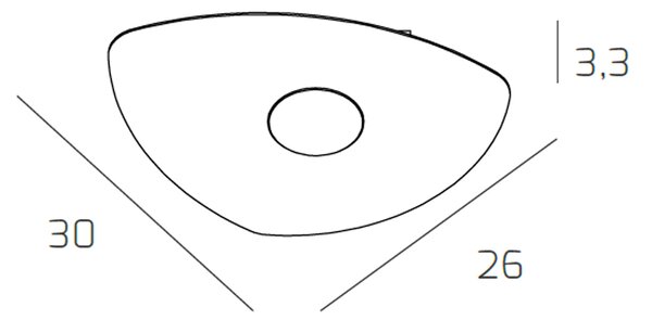 Plafoniera Moderna Shape Metallo Sabbia 1 Luce Gx53