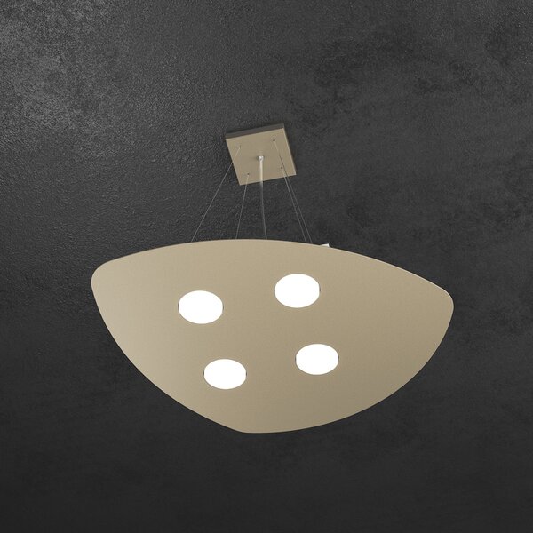 Sospensione Moderna Shape Metallo Sabbia 4 Luci Gx53