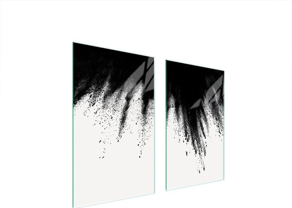 Piastre copri fornello 2 pezzi 75x52 Copri piano cottura in Vetroceramica tagliere in vetro Esplosione