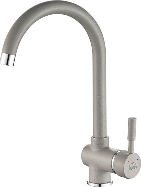 LETE BQX 968D Miscelatore per lavello verticale in granito grigio Laveo con bocca girevole e testa in Vetroceramica da 35 mm