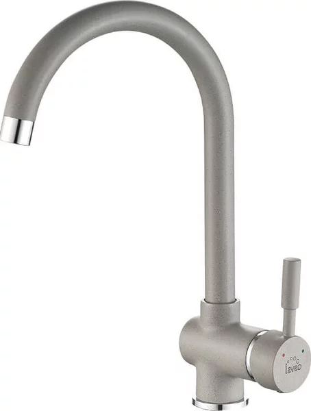 LETE BQX 968D Miscelatore per lavello verticale in granito grigio Laveo con bocca girevole e testa in Vetroceramica da 35 mm