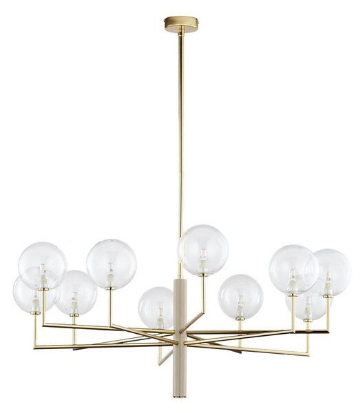 Jupiter 1976 - Lampadario a sospensione con supporto rigido FEME 10xG9/10W/230V oro