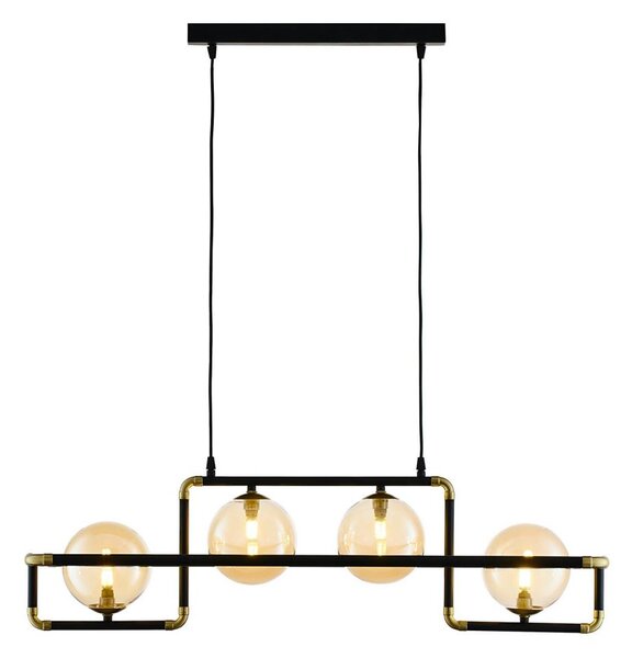 Jupiter 1983 - Lampadario a sospensione con filo ZAFRA 4xG9/10W/230V nero/beige