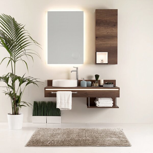 Tappetino per il bagno marrone chiaro 70x120 cm Bati – Restilo