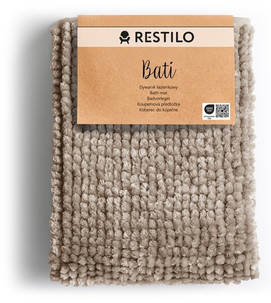 Tappetino per il bagno marrone chiaro 70x120 cm Bati – Restilo