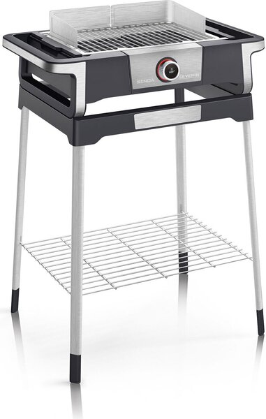 SEVERIN Standgrill 3000W Thermometer OLED SafeTouch BoostZ Rost swsi PG 8118