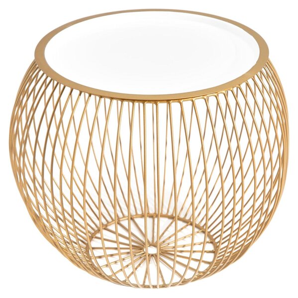 Tavolino da 40 cm, design dorato, moderno, per il soggiorno. ACQUISTA ORA