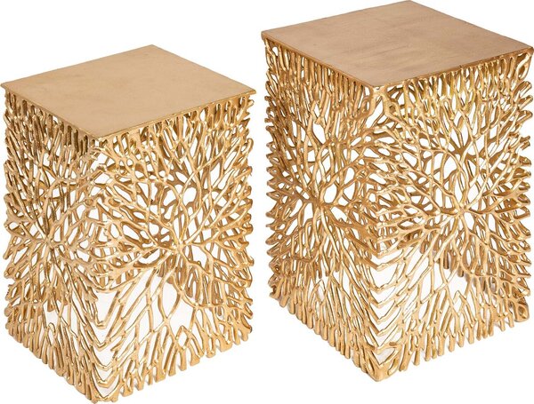 Tavolino da 45 cm, design dorato, moderno, per soggiorno - ACQUISTA ORA