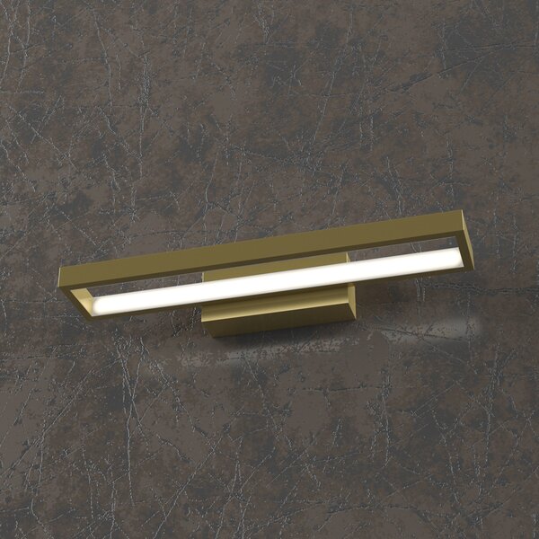 Applique Moderna Four Squares Alluminio Oro Brunito Led 20W