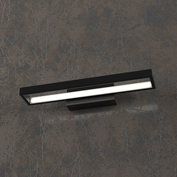 Applique Moderna Four Squares Alluminio Nero Led 20W