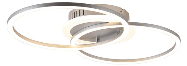 Plafoniera design acciaio LED dimm 3 livelli - VENI
