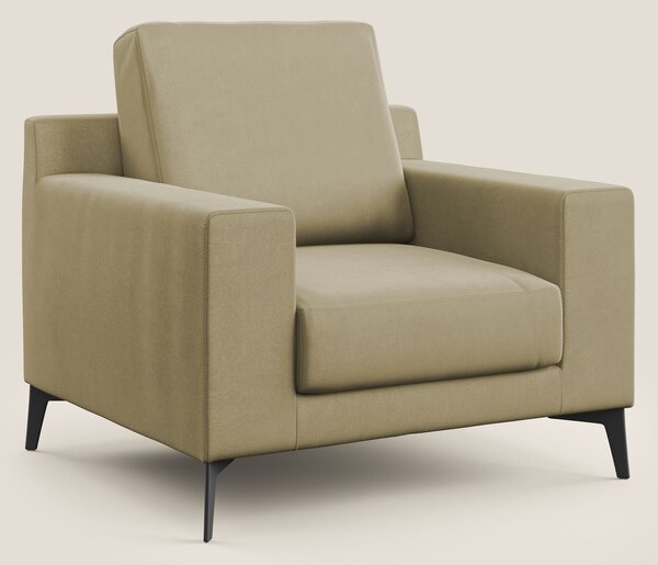 Prestige poltroncina moderna in microfibra smacchiabile T11 beige