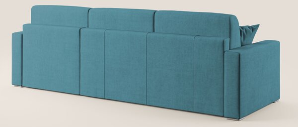 Best Divano letto angolare in tessuto impermeabile T02 azzurro