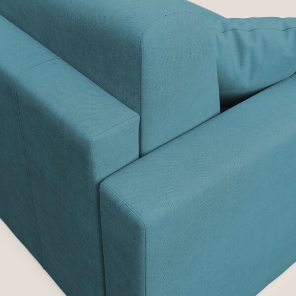 Best Divano letto angolare in tessuto impermeabile T02 azzurro