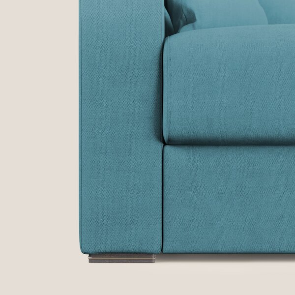 Best Divano letto angolare in tessuto impermeabile T02 azzurro