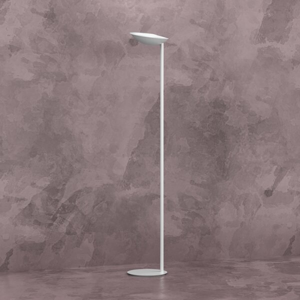 Piantana Contemporanea Mood Metallo Grigio Vetro Bianco 6 Luci Gx53